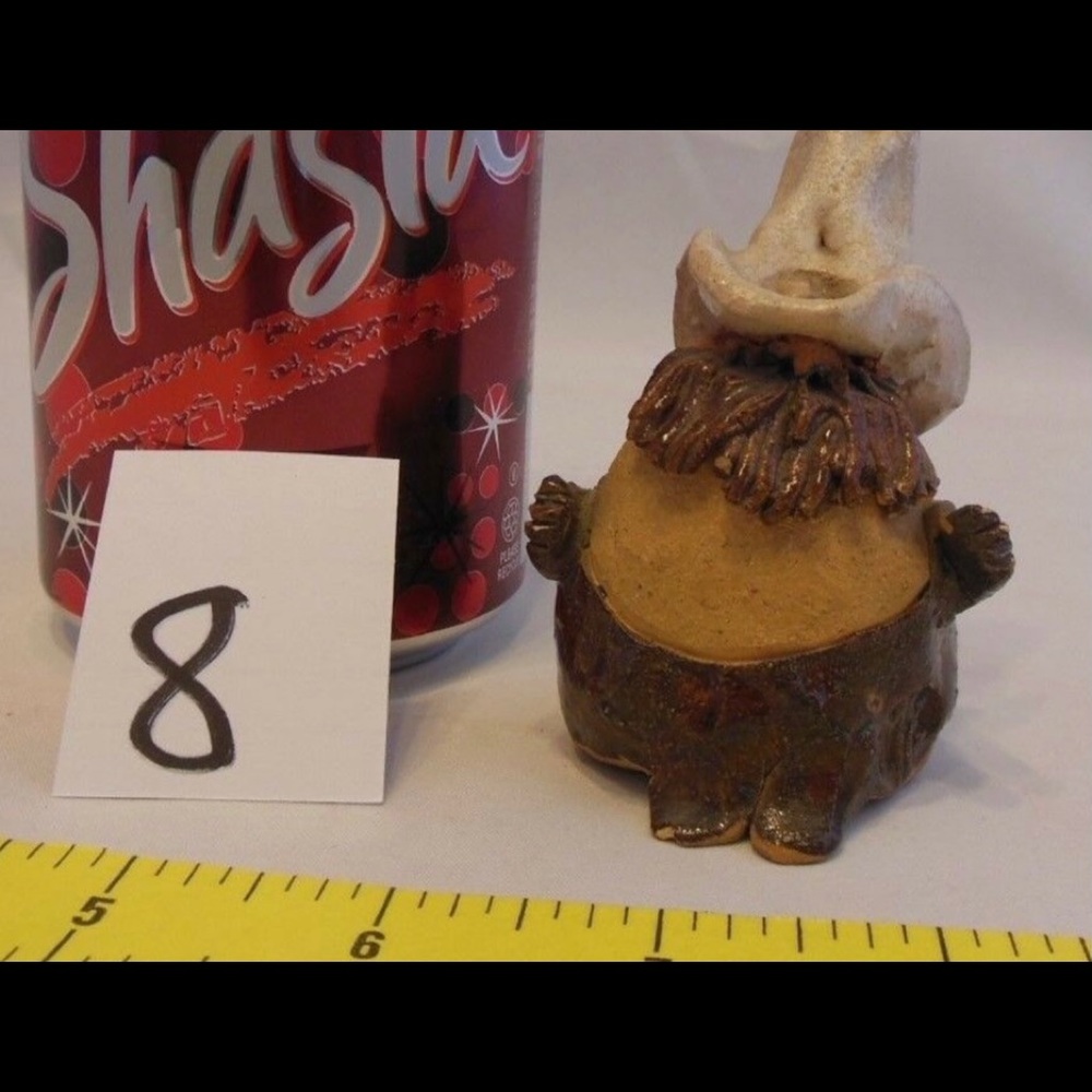 VINTAGE STONEWARE POTTERY COWBOY STATUE